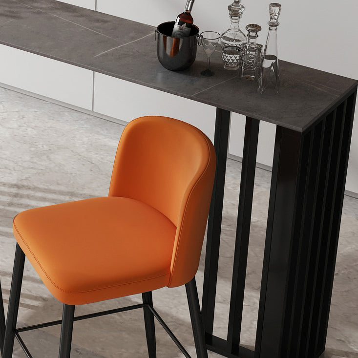 Industrial Stone Cocktail Bar Table Rectangle Double Pedestal Pub Height Dining Table Clearhalo 'Bar Furniture' 'Bar Tables' 'bar_tables' 'furn' 'furn_bar_tables' 'Furniture' 'Kitchen & Dining Furniture' 5445181