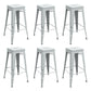 Modern Armless Backless Counter Stool Iron Cashier Bar Stool with Seat and Pedal