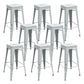 Modern Armless Backless Counter Stool Iron Cashier Bar Stool with Seat and Pedal
