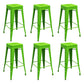 Modern Armless Backless Counter Stool Iron Cashier Bar Stool with Seat and Pedal