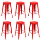 Modern Armless Backless Counter Stool Iron Cashier Bar Stool with Seat and Pedal