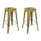 Modern Armless Backless Counter Stool Iron Cashier Bar Stool with Seat and Pedal