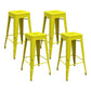 Modern Armless Backless Counter Stool Iron Cashier Bar Stool with Seat and Pedal