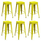 Modern Armless Backless Counter Stool Iron Cashier Bar Stool with Seat and Pedal