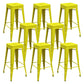 Modern Armless Backless Counter Stool Iron Cashier Bar Stool with Seat and Pedal