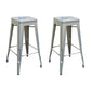 Modern Armless Backless Counter Stool Iron Cashier Bar Stool with Seat and Pedal