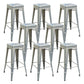 Modern Armless Backless Counter Stool Iron Cashier Bar Stool with Seat and Pedal