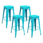 Modern Armless Backless Counter Stool Iron Cashier Bar Stool with Seat and Pedal