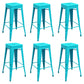 Modern Armless Backless Counter Stool Iron Cashier Bar Stool with Seat and Pedal