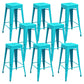 Modern Armless Backless Counter Stool Iron Cashier Bar Stool with Seat and Pedal