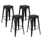 Modern Armless Backless Counter Stool Iron Cashier Bar Stool with Seat and Pedal