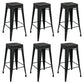 Modern Armless Backless Counter Stool Iron Cashier Bar Stool with Seat and Pedal