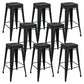Modern Armless Backless Counter Stool Iron Cashier Bar Stool with Seat and Pedal