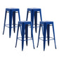 Modern Armless Backless Counter Stool Iron Cashier Bar Stool with Seat and Pedal