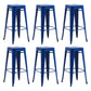 Modern Armless Backless Counter Stool Iron Cashier Bar Stool with Seat and Pedal