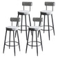 Indoor Round Counter Stool Industrial Upholstered Counter Height Stool