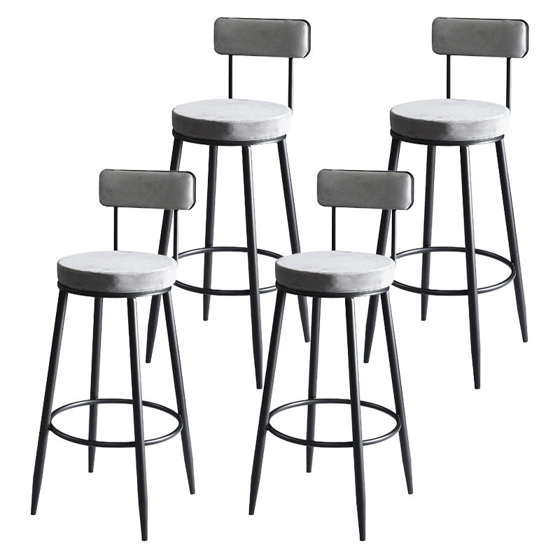Indoor Round Counter Stool Industrial Upholstered Counter Height Stool