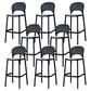 Nordic Style Bar-stool Plastic Counter Bar Stool with Plastic Legs for Restaurant