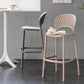 Nordic Style Bar-stool Plastic Counter Bar Stool with Plastic Legs for Restaurant
