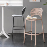 Nordic Style Bar-stool Plastic Counter Bar Stool with Plastic Legs for Restaurant