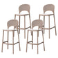 Nordic Style Bar-stool Plastic Counter Bar Stool with Plastic Legs for Restaurant