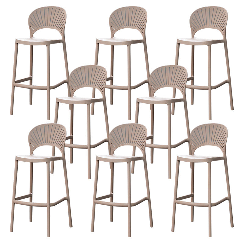 Nordic Style Bar-stool Plastic Counter Bar Stool with Plastic Legs for Restaurant