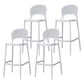 Nordic Style Bar-stool Plastic Counter Bar Stool with Plastic Legs for Restaurant