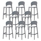 Nordic Style Bar-stool Plastic Counter Bar Stool with Plastic Legs for Restaurant