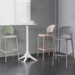 Nordic Style Bar-stool Plastic Counter Bar Stool with Plastic Legs for Restaurant