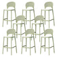 Nordic Style Bar-stool Plastic Counter Bar Stool with Plastic Legs for Restaurant