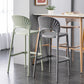 Nordic Style Bar-stool Plastic Counter Bar Stool with Plastic Legs for Restaurant