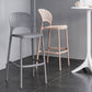 Nordic Style Bar-stool Plastic Counter Bar Stool with Plastic Legs for Restaurant