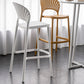 Nordic Style Bar-stool Plastic Counter Bar Stool with Plastic Legs for Restaurant