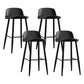 Nordic Armless Backrest Counter Stool Iron Kitchen Bar Stool with Acrylic Seat and Pedal