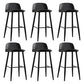 Nordic Armless Backrest Counter Stool Iron Kitchen Bar Stool with Acrylic Seat and Pedal