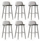Nordic Armless Backrest Counter Stool Iron Kitchen Bar Stool with Acrylic Seat and Pedal