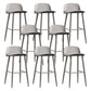 Nordic Armless Backrest Counter Stool Iron Kitchen Bar Stool with Acrylic Seat and Pedal