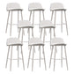 Nordic Armless Backrest Counter Stool Iron Kitchen Bar Stool with Acrylic Seat and Pedal