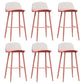 Nordic Armless Backrest Counter Stool Iron Kitchen Bar Stool with Acrylic Seat and Pedal