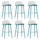 Nordic Armless Backrest Counter Stool Iron Kitchen Bar Stool with Acrylic Seat and Pedal