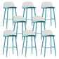 Nordic Armless Backrest Counter Stool Iron Kitchen Bar Stool with Acrylic Seat and Pedal