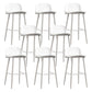 Nordic Armless Backrest Counter Stool Iron Kitchen Bar Stool with Acrylic Seat and Pedal