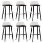 Nordic Armless Backrest Counter Stool Iron Kitchen Bar Stool with Acrylic Seat and Pedal