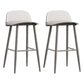 Nordic Armless Backrest Counter Stool Iron Kitchen Bar Stool with Acrylic Seat and Pedal