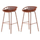 Modern Low Back Bar & Counter Stool Bucket Metal Indoor Counter Stools