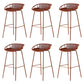 Modern Low Back Bar & Counter Stool Bucket Metal Indoor Counter Stools
