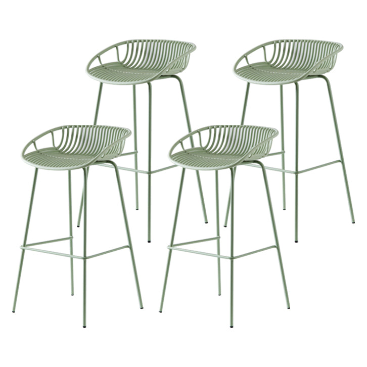 Modern Low Back Bar & Counter Stool Bucket Metal Indoor Counter Stools