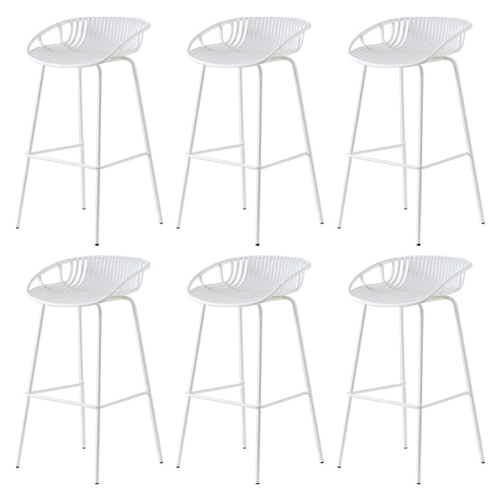 Modern Low Back Bar & Counter Stool Bucket Metal Indoor Counter Stools