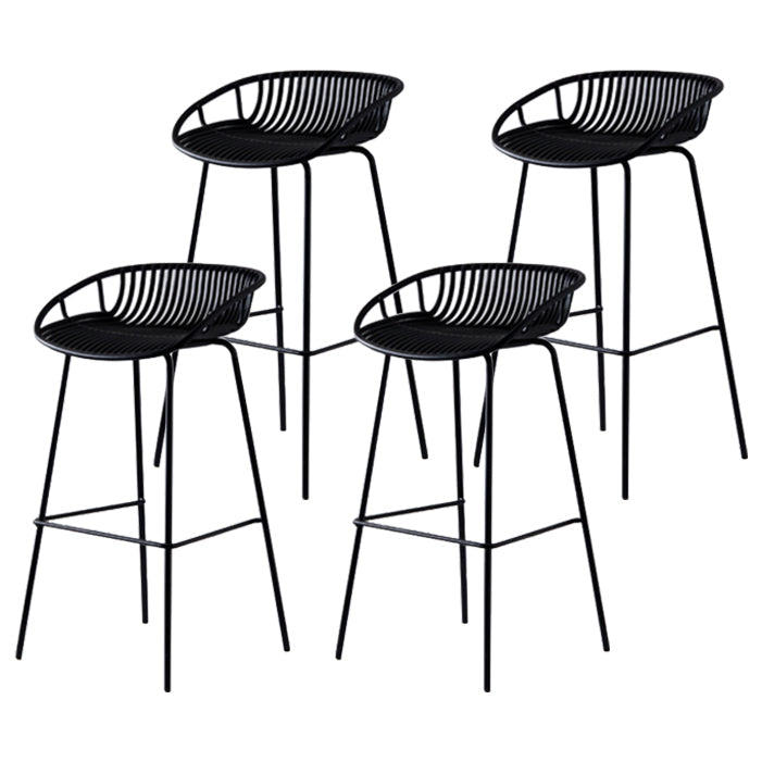 Modern Low Back Bar & Counter Stool Bucket Metal Indoor Counter Stools
