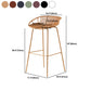 Modern Low Back Bar & Counter Stool Bucket Metal Indoor Counter Stools